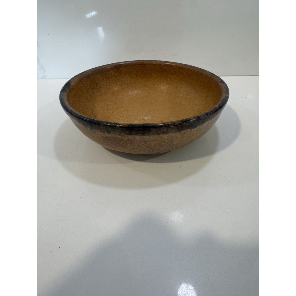 Vintage McCoy 1413 Stonecraft Cereal Soup Bowl Brown Glaze USA Pottery MCM